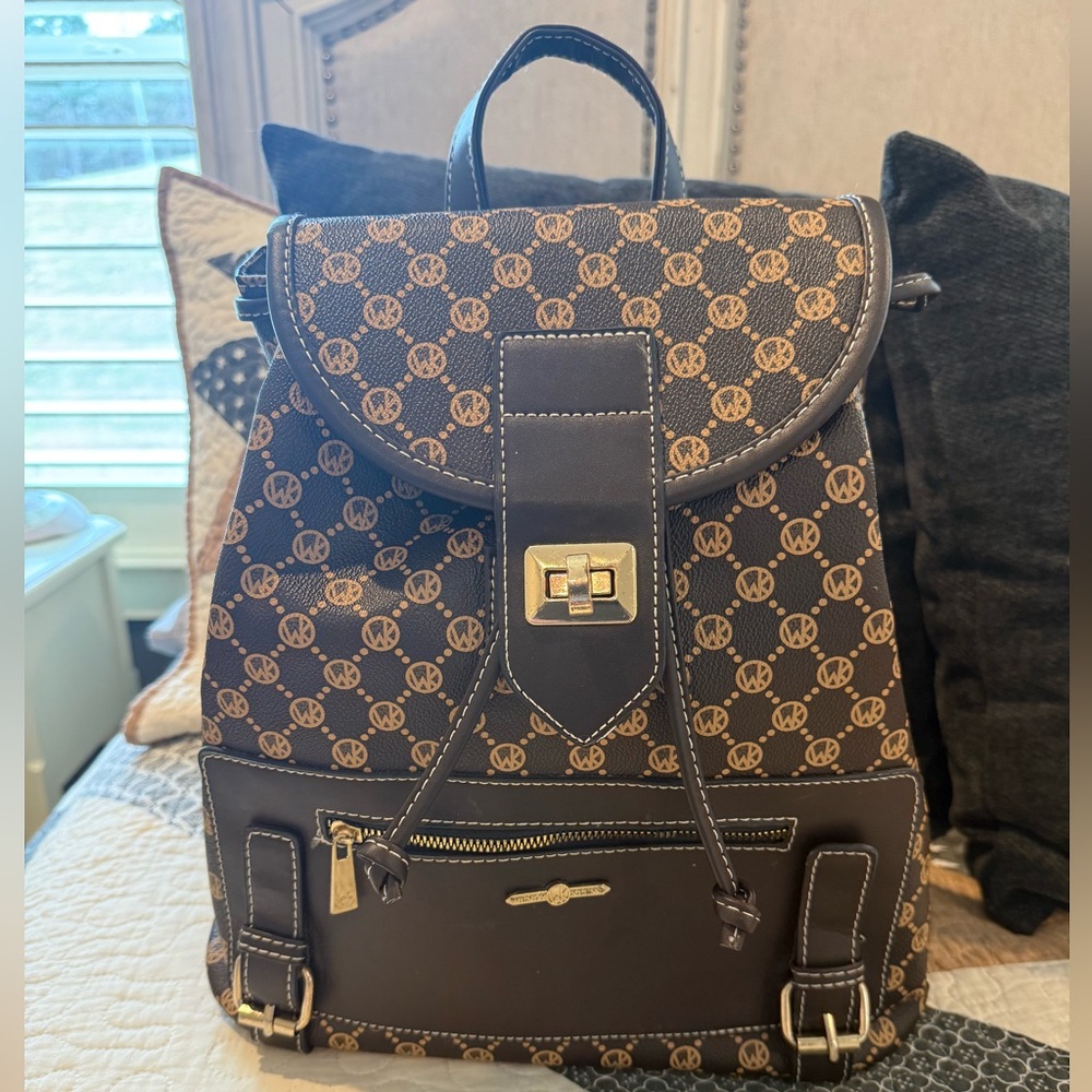 Chic Brown Pattern Wendy Keen Backpack - image 1